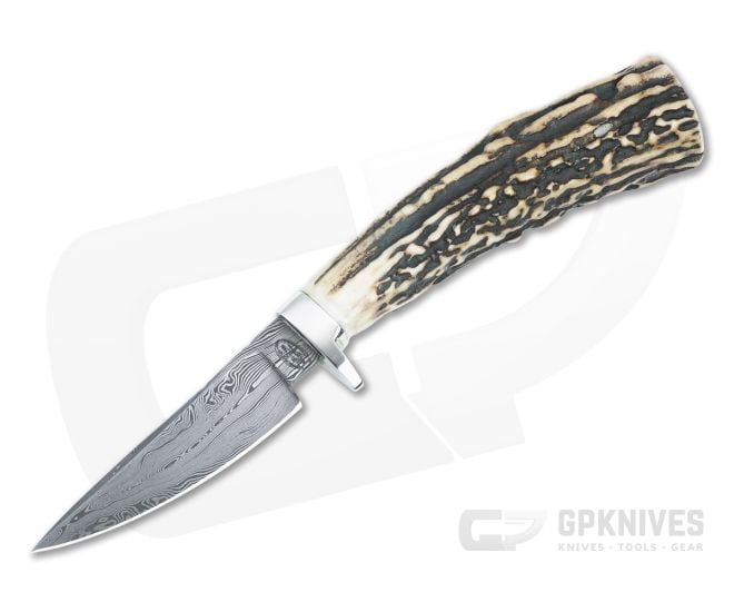 Bill Miller Custom Taper Hunter Stag and 224-Layer Damascus - CU-5139