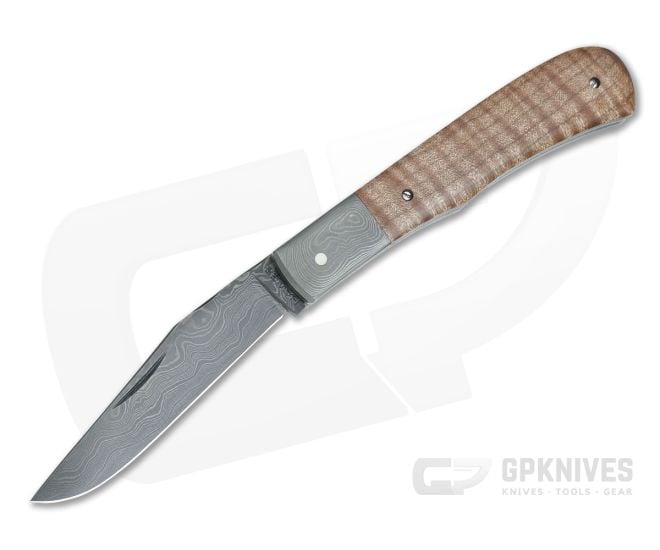 Chuck Hawes Custom Trapper Tiger Striped Maple Damascus - CU-5155