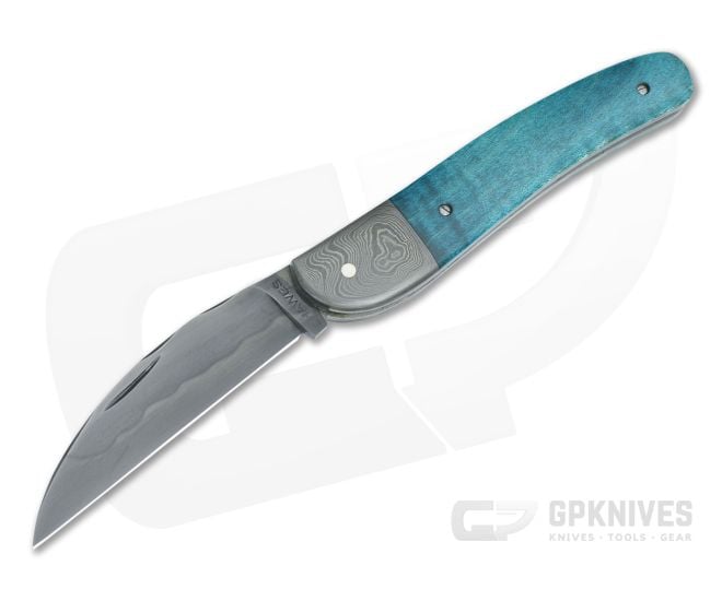 Chuck Hawes Custom Seahorse Whittler Blue Maple W2 Hamon - CU-5158