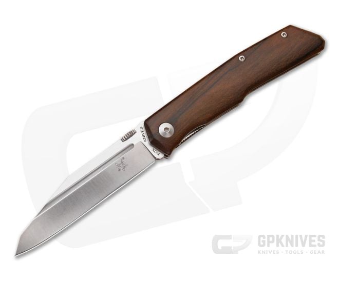 Fox Knives Terzuola Folder Ziricote Wood Satin Tanto 515W - FK-515W