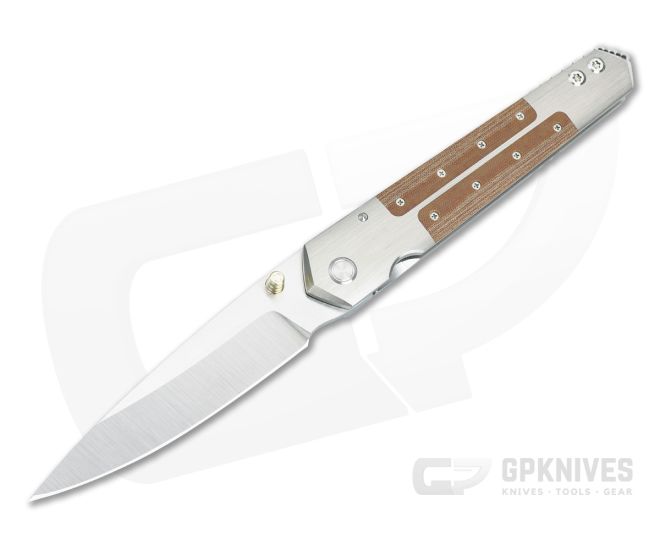 Sergey Rogovets Custom Ice Pick XL Brown Micarta & MagnaCut - CU-5185