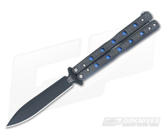 Flytanium V6 Carbon Fiber Black Benchmade 51BK Balisong - FT-51BK-V6CF