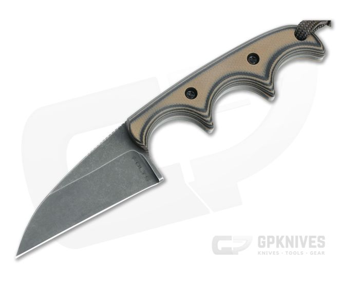 Alan Folts Custom Minimalist Wharncliffe Coyote/Black G10 - CU-5233