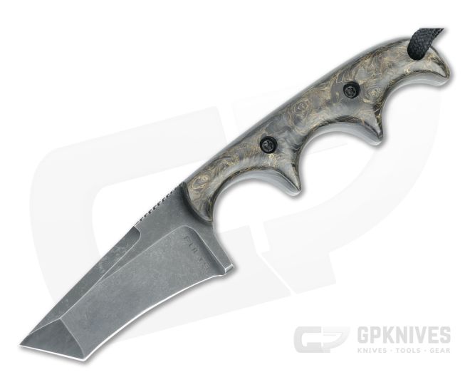 Alan Folts Custom Minimalist Tanto Gold FatCarbon - CU-5244