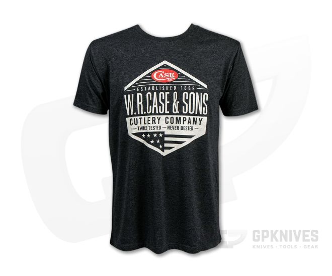 Case Knives Black "W.R. Case & Sons" Logo T-Shirt XXL Double Extra Large 52566 - CA-52566