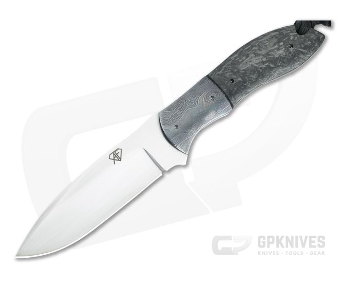 Aaron Frederick Custom Fixed Blade Marbled Carbon Fiber CPM-154 - CU-5269