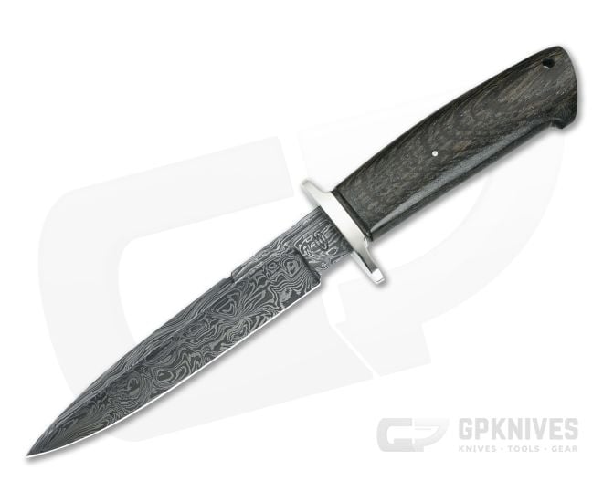 Bill Miller Custom Fighter Bog Oak & Hand Forged Damascus - CU-5270