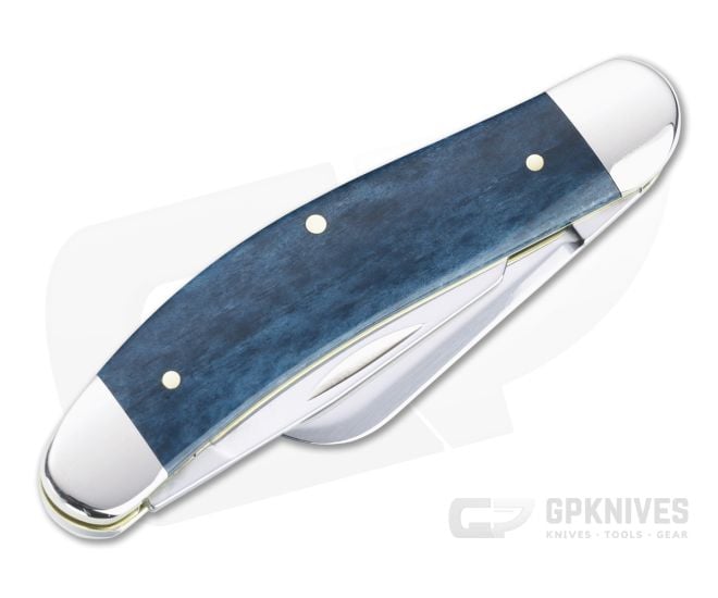 Case Sowbelly Smooth Mediterranean Blue Bone Slip Joint Knife For Sale