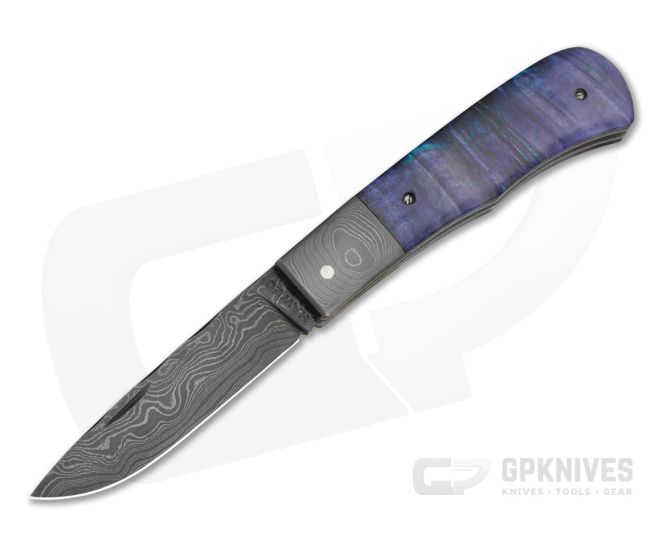 Chuck Hawes Custom Small Remington Trapper Purple Maple Damascus - CU-5286