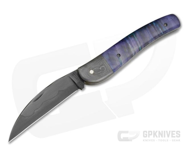 Chuck Hawes Custom Seahorse Whittler Purple Maple W2 Hamon - CU-5293