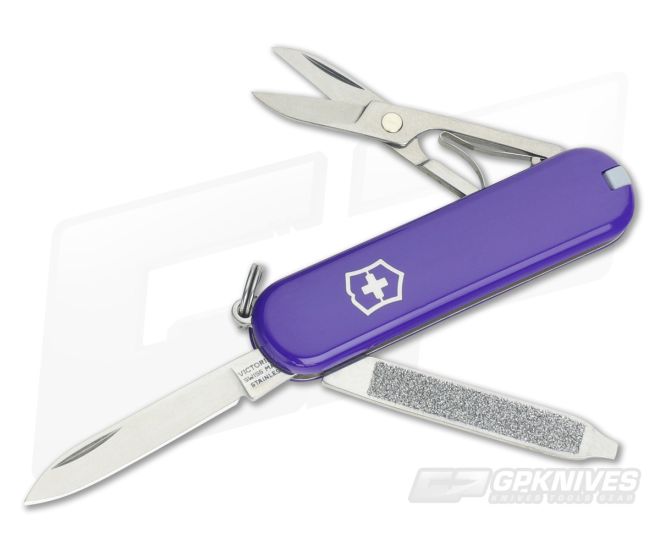 Victorinox Classic SD Purple Swiss Army Knife 0.6223.70R-X1 - VN-0.6223.70R-X1
