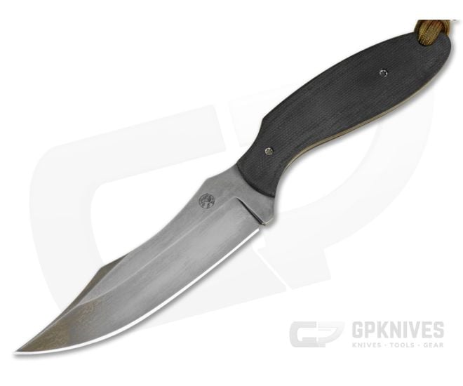 Aaron Frederick 1084 Forced Patina Black G10 Persian-Inspired Custom Fixed Blade Knife (4.06") - CU-5343