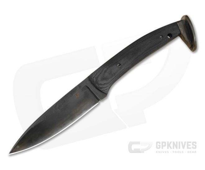 Aaron Frederick Railroad Spike Black G10 Spear Point Custom Fixed Blade Knife (4.5") - CU-5345