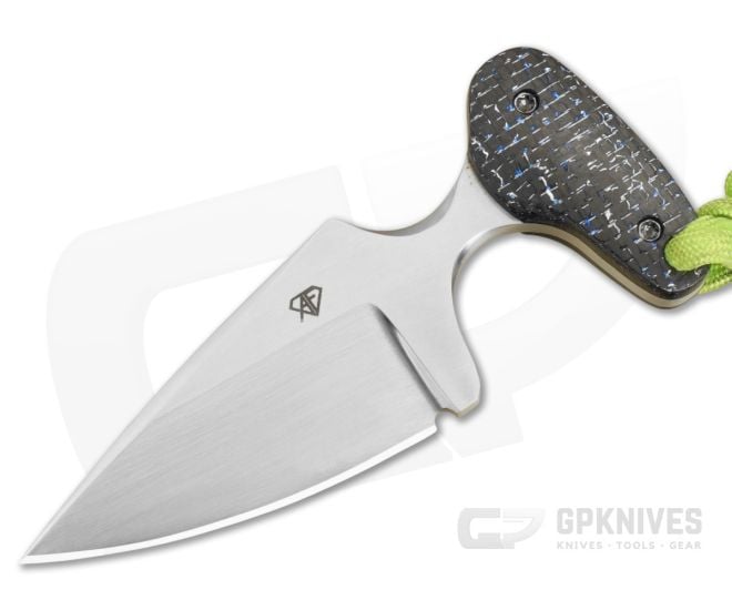 Aaron Frederick Blue Silver Lightning Strike Carbon Fiber Custom Push Dagger (2.50") - CU-5346