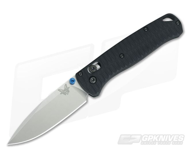 Benchmade 535 Bugout Stonewash S30V Grooved Black G10 Putman Scales - BM-535-PBS-001