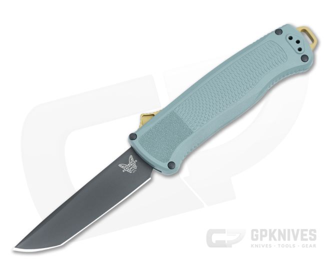 Benchmade 5370BK-07 Shootout Seasonal Sage Green DLC Tanto Automatic - BM-5370BK-07