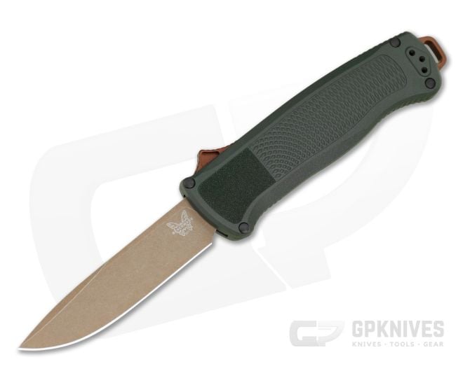 Benchmade Shootout OTF Drop Point Z-Wear Taiga Green Grivory - BM-5371FE-2601
