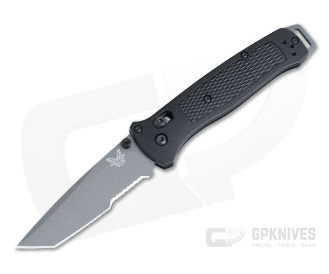 Benchmade 537SGY Bailout Tanto Part Serrated Tactical Gray Cerakote 3V - BM-537SGY
