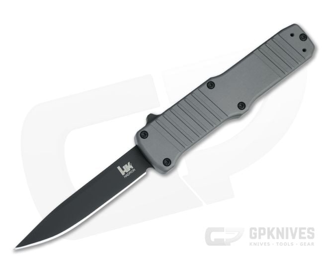 Hogue HK Hadron Black Blade Gray Aluminum OTF Automatic 54012 - HO-54012