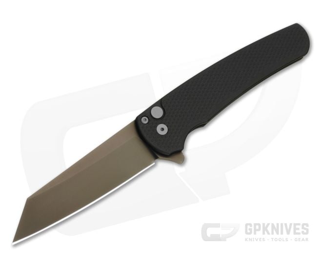 Protech Malibu Textured Green Handle Smoky Grey DLC Reverse Tanto - PT-5406-SG-GREEN