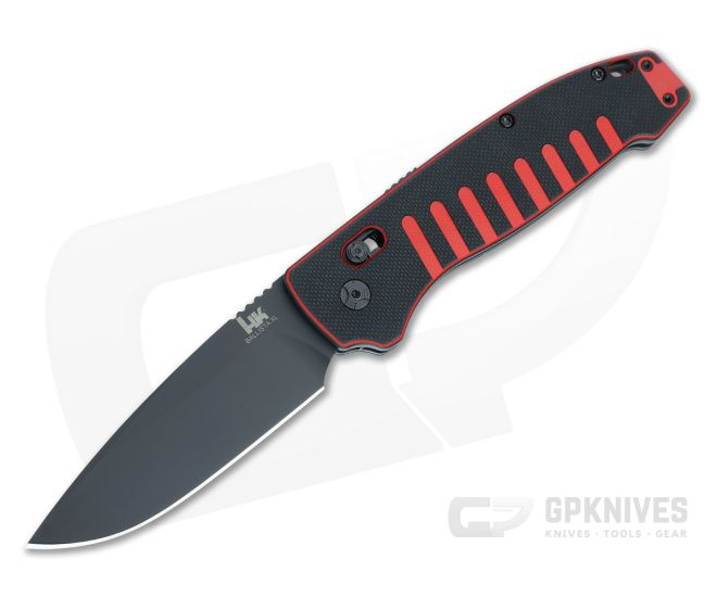 Hogue HK Ballista XL Red/Black G10 Automatic Folder Drop Point Blade 54559 - HO-54559