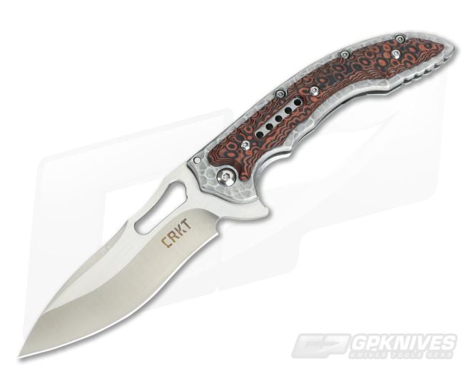 CRKT Ikoma Fossil (Small) Flipper Satin Plain Edge 5460 - CRKT-5460