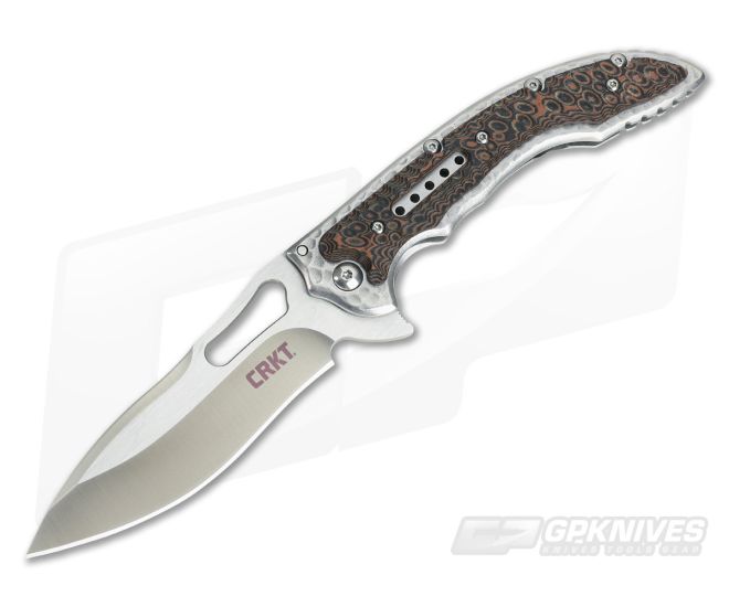 CRKT Ikoma Fossil Flipper Satin Plain Edge 5470 - CRKT-5470