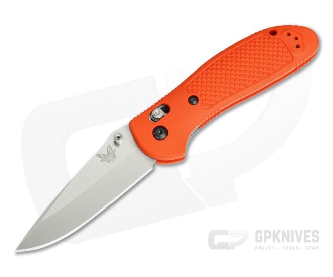 Benchmade 551-ORG-S30V Griptilian Orange Drop Point Satin Plain - BM-551-ORG-S30V