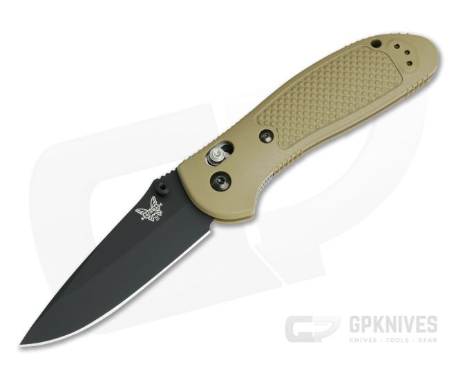 Benchmade 551BKSN-S30V Griptilian Sand Tan Drop Point Black Plain - BM-551BKSN-S30V