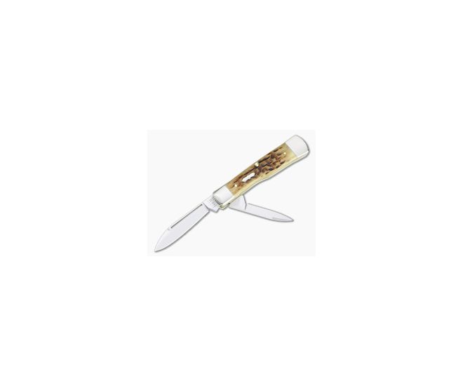 Case Gunstock Pocket Worn Peach Seed Jigged Antique Bone 55224 - CA-55224