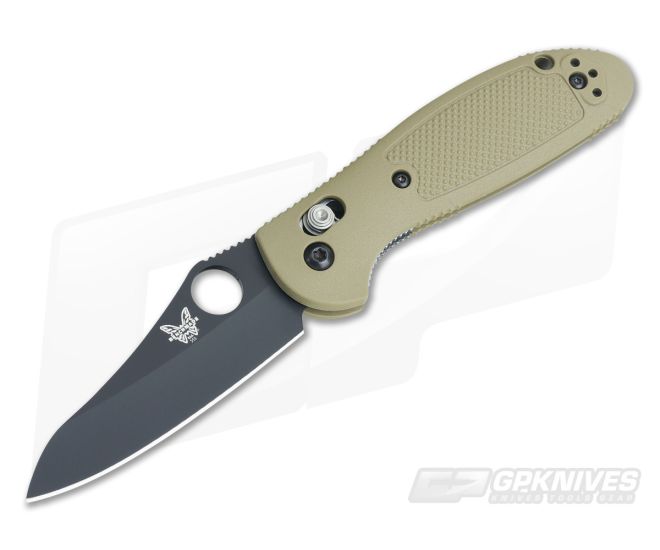 Benchmade 555 Mini-Griptilian HG Sand Black Plain - BM-555BKHGSN