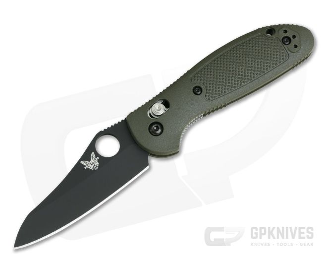 Benchmade 555BKOD-S30V Mini Griptilian Olive Drab Sheepsfoot Black Plain - BM-555BKOD-S30V