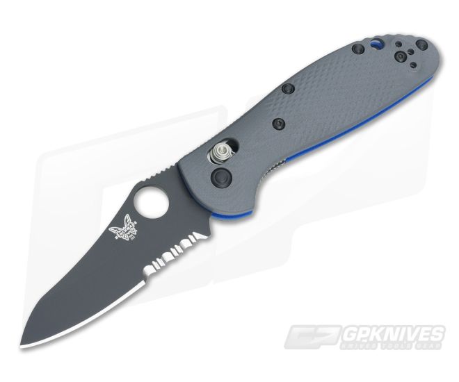Benchmade 555SBK-1 Mini Griptilian G10 Black Serrated CPM-20CV - BM-555SBK-1