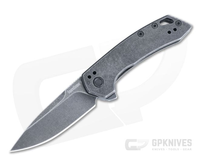 Kershaw Radar BlackWashed Steel Handle BlackWashed Drop Point Assisted Flipper 5560 - KS-5560