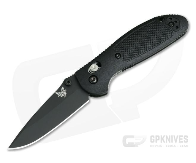 Benchmade 556BK-S30V Mini Griptilian Drop Point Black Plain - BM-556BK-S30V