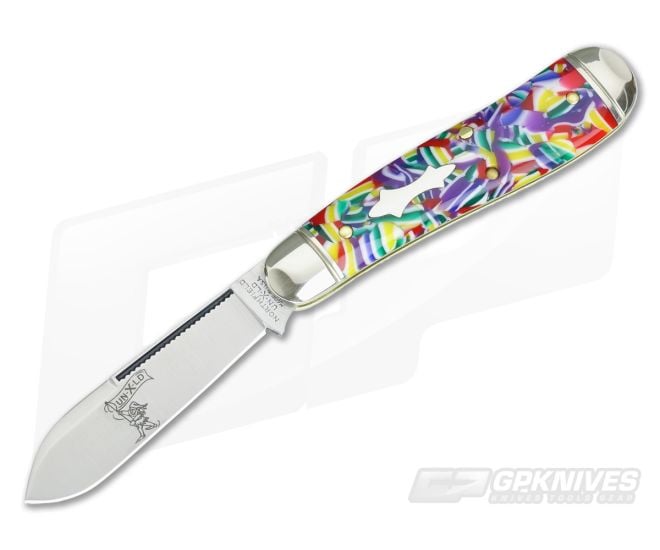 Northfield Cutlery #56 Bird Dog Mardi Gras Acrylic by GEC Knife
