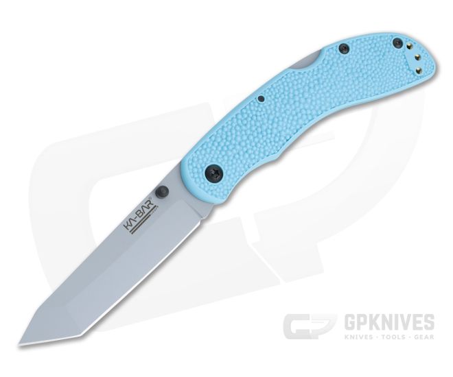 Kabar USSF Corser Gray Tanto Lock Back Folder Blue GFN Handle AUS-8A Blade 5698SF - KA-5698SF