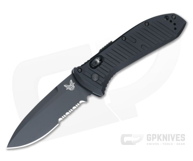 Benchmade 5700SBK Automatic Presidio II AXIS Lock Black Serrated CPM-S30V - BM-5700SBK