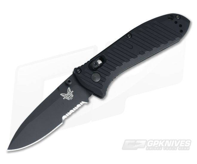 Benchmade 575SBK Mini Presidio II Manual AXIS Lock Black Serrated CPM-S30V - BM-575SBK