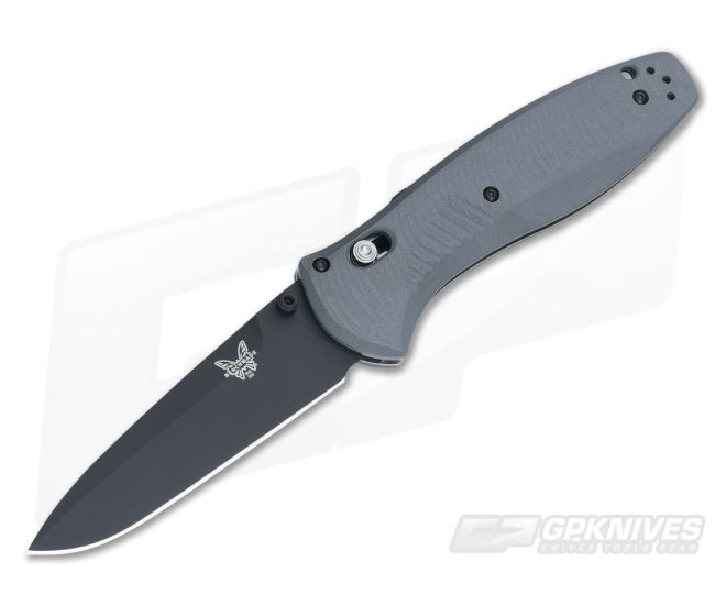 Benchmade 580BK-2 Barrage Gray G10 Black Plain Edge CPM-S30V - BM-580BK-2