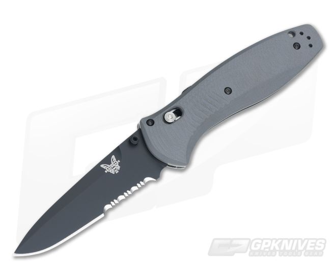 Benchmade 580SBK-2 Barrage Gray G10 Black Serrated CPM-S30V - BM-580SBK-2