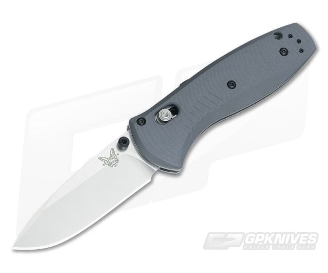Benchmade 585-2 Mini Barrage Gray G10 Satin Plain CPM-S30V - BM-585-2