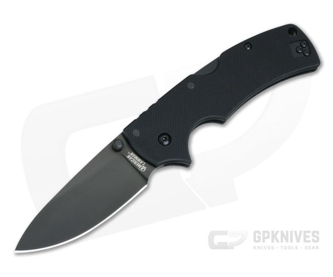 Cold Steel American Lawman Black DLC CPM-S35VN Back Lock Folder 58B - CS-58B