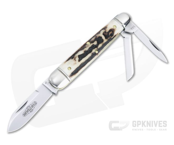 Northfield UN-X-LD #59 Shaffer Farm Whittler Slip Joint Sambar Stag Folder 592322 - GEC-592322-SS-03