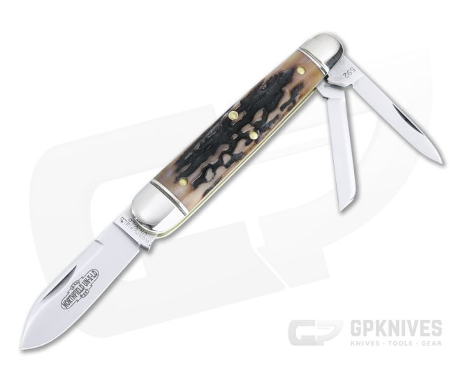 Northfield UN-X-LD #59 Shaffer Farm Whittler Slip Joint Sambar Stag Folder 592322 - GEC-592322-SS-04