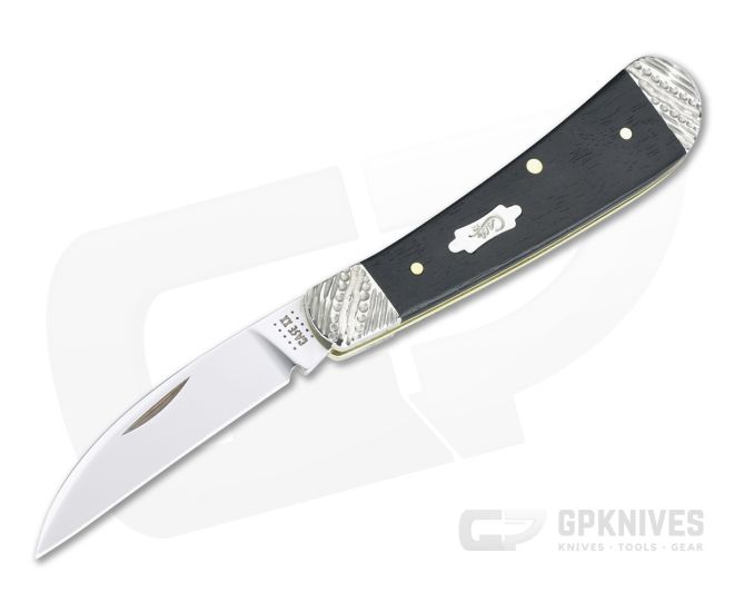 Case Sway Back Jack Worked Bolsters Smooth Ebony Wood Slip Joint 59675 - CA-59675