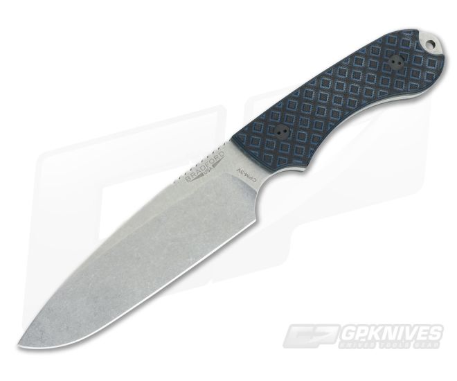 Bradford Knives Guardian5 Blue Black G10 Sabre Grind Stonewash 3V - BK-5S-013