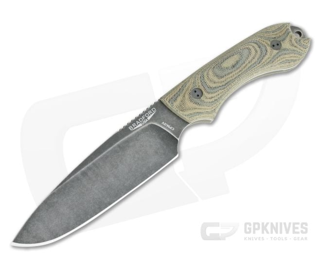 Bradford Guardian5 Sabre Ground Nimbus 3V 3D Camo Canvas Micarta Fixed Blade - BK-5S-109N-3V