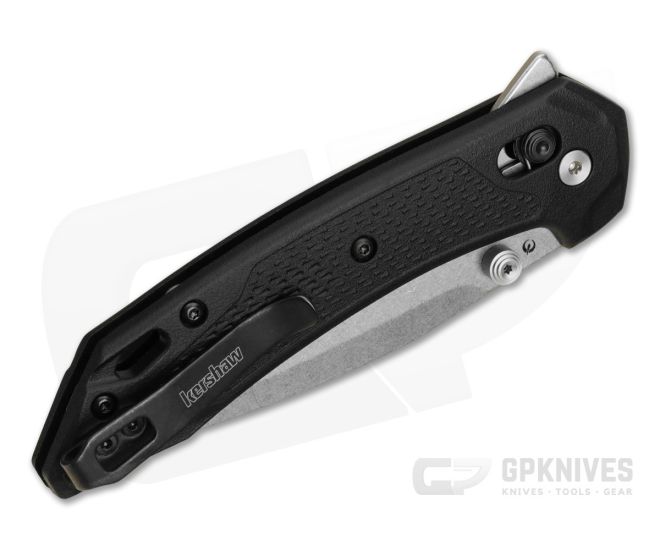 Kershaw Bonneville Flipper - 14C28N Stonewash - Black Handle 6000