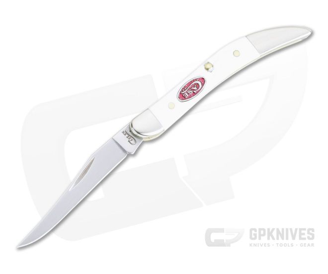 Case Small Texas Toothpick SparXX Jigged White Synthetic Slip Joint 60180 - CA-60180